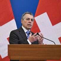 שר החוץ השווייצרי, איגנזיו קסיס. | Attila KISBENEDEK / AFP