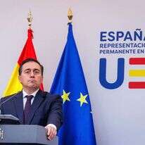 שר החוץ הספרדי, חוסה מנואל אלבארס. | EPA/OLIVIER MATTHYS