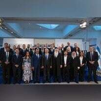 חברי הממשלה במוזיאון ארצות המקרא, השבוע ביום ירושלים. | יונתן זינדל - פלאש 90