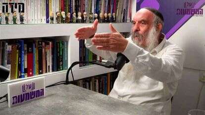 הרב יהושע שפירא בהסכת "על המשמעות". | באדיבות המצלם