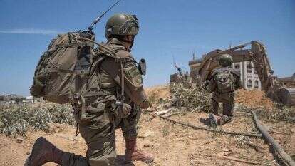 לוחמי צה"ל במהלך המבצע לחילוץ החטופים מנוציראת. | דובר צה"ל