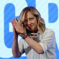 ראש ממשלת איטליה, ג'ורג'יה מלוני. | Filippo MONTEFORTE / AFP