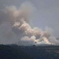 שריפה ברמת הגולן כתוצאה מירי חיזבאללה. | EPA