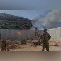 שימוש ב"טרבושה" לחישוף צמחייה בגבול לבנון. | מסך מתוך סרטון ברשת. שימוש לפי סעיף 27 א