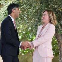 מנהיגי ה-G7 והאיחוד האירופי בפתח הוועידה באיטליה. | EPA