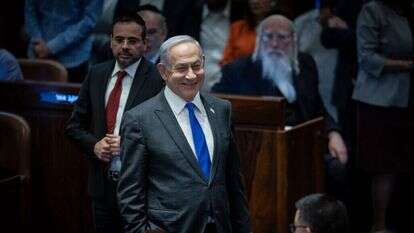 נתניהו בכנסת. | יונתן זינדל, פלאש 90