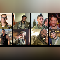 שמונה מהלוחמים שנפלו באסון הנגמ"ש ובפיצוץ הטנק. צילומים: אתר צה"ל