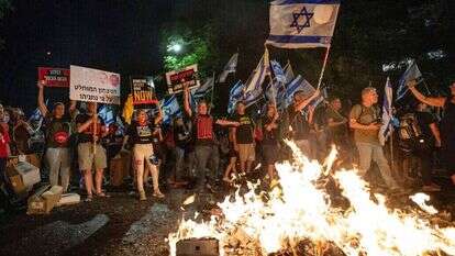 הפגנה מול בית ראש הממשלה בירושלים. | יונתן זינדל, פלאש 90