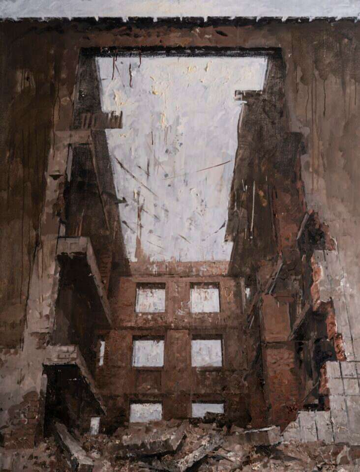 איליה גפטר, "שער הניצחון", מתוך התערוכה "חזית", שהוצגה בבית האמנים, תל אביב. | טל בדרק