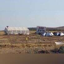 מיצג מחאה של תושבי הצפון ליד צומת עמיעד. | אריאל נוסבאום, TPS