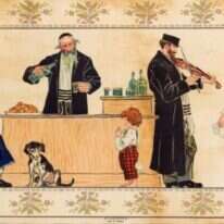 פונדק יהודי. ציור: גוסטב פילאטי, 1928