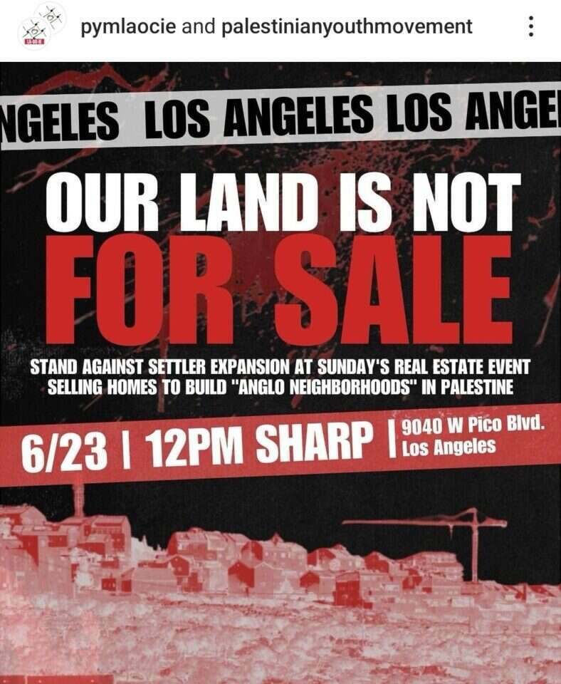 המודעה של "תנועת הצעירים הפלסטינים", שהזמינה פעילים להפגנה האלימה