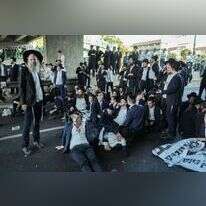 מפגינים נגד גיוס חרדים חוסמים את כביש גהה בחודש שעבר. | אריק מרמור, פלאש 90