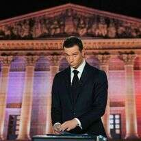 ג'ון ברדלה, המועמד לראשות הממשלה הצרפתית ממפלגת הימין הלאומי. | Dimitar DILKOFF / POOL / AFP