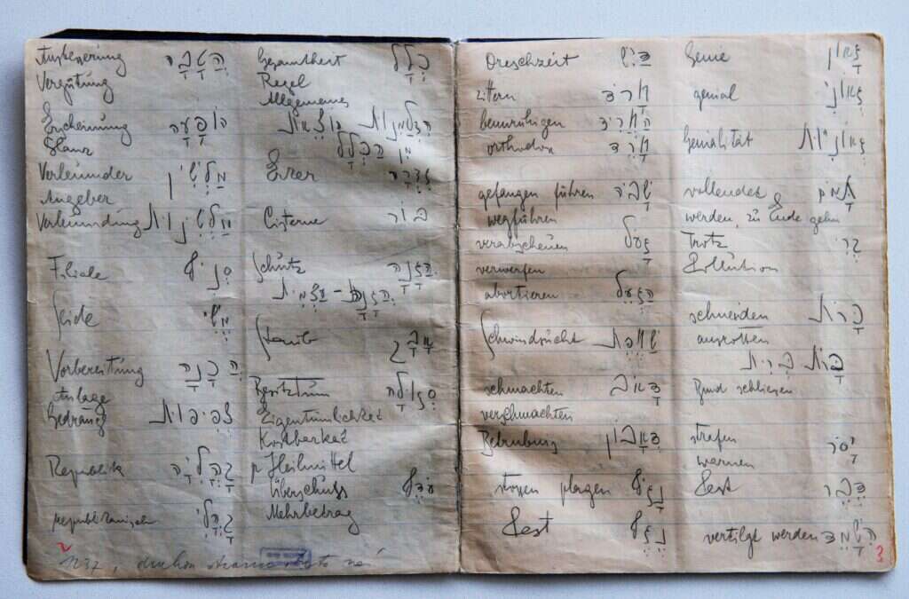 מחברת לימוד העברית של קפקא. | מארכיון מקס ברוד ופרנץ קפקא בספרייה הלאומית מחברת לימוד העברית של קפקא. | מארכיון מקס ברוד ופרנץ קפקא בספרייה הלאומית