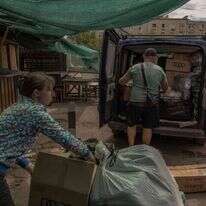 פליטים במנוסה על רקע הפלישה הרוסית למזרח אוקראינה, 25 ביוני 2024. | AFP