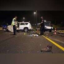 זירת התאונה בכביש 1. | דוברות המשטרה זירת התאונה בכביש 1. | דוברות המשטרה