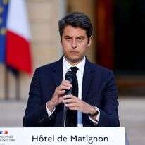 ראש ממשלת צרפת, גבריאל אטל, אתמול. | Ludovic MARIN / AFP