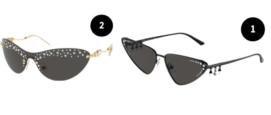 1) של ג'ימי צ'ו. | יח"צ חו"ל | 2) של סברובסקי.