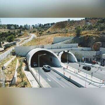 כביש המנהרות המחודש. | באדיבות חברת מוריה לפיתוח ירושלים