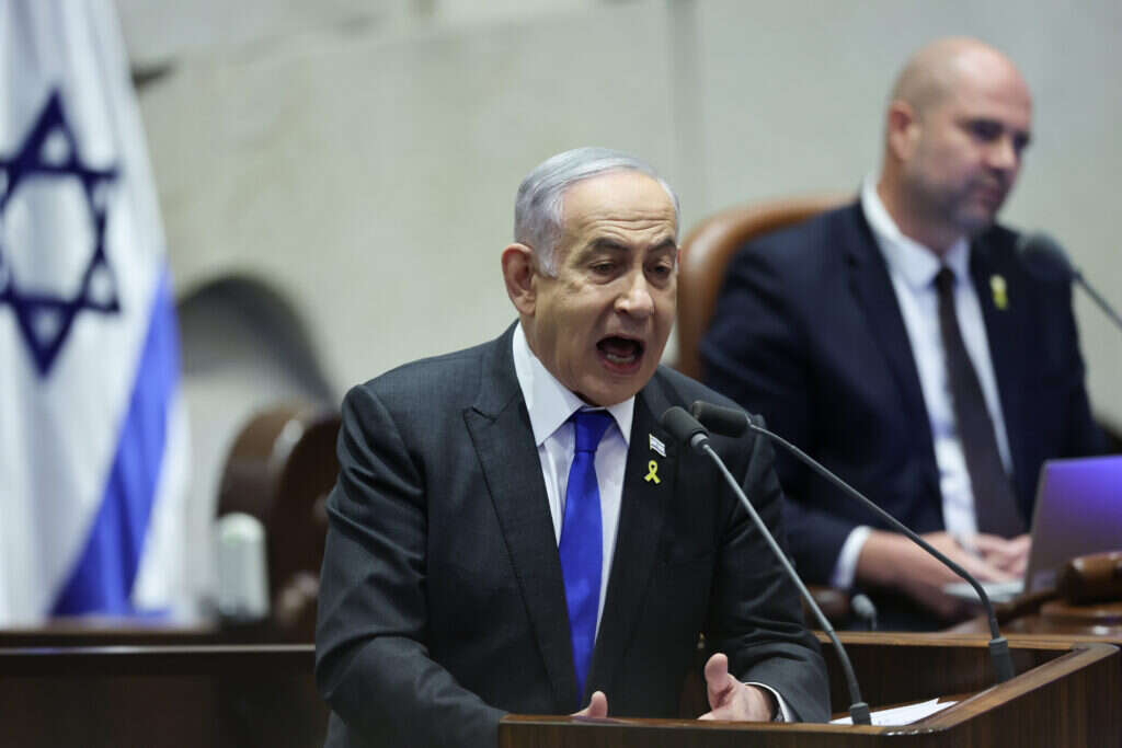 נתניהו בכנסת, הבוקר. | Yonatan Sindel/Flash90