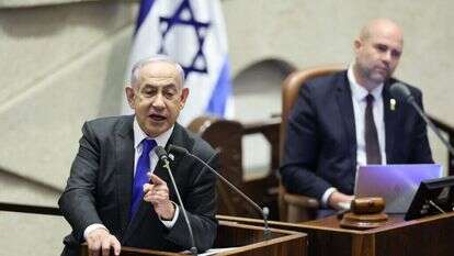 נתניהו בכנסת, הבוקר. | Yonatan Sindel/Flash90