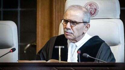 נשיא בית הדין הבינלאומי לצדק בהאג, נוואף סלאם הלבנוני. | AFP