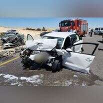 מכוניתה של משפחת דומנוביץ', שבנם התינוק נהרג ושאר בני המשפחה נפצעו קשה. | תיעוד מבצעי מד"א