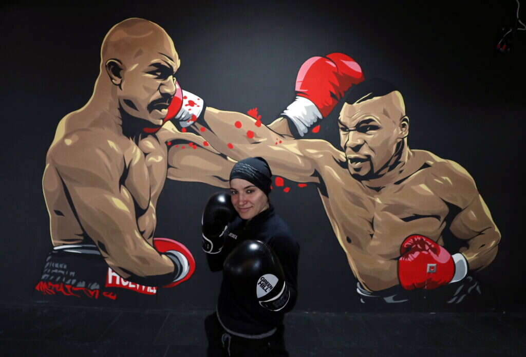 המתאגרפת התוניסאית ח'לוד אל־חילמי. | EPA