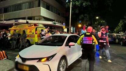 זירת הפיצוץ בתל אביב. מד"א