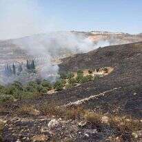 השריפה סמוך להר ברכה. | ועד גבעת רונן