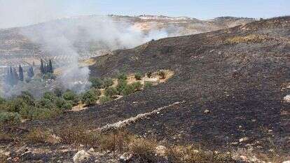 השריפה סמוך להר ברכה. | ועד גבעת רונן השריפה סמוך להר ברכה. | ועד גבעת רונן