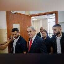 נתניהו בבית המשפט המחוזי לאחר עדותו של ארנון מילצ'ן, יוני 2023. | חיים גולדברג - פלאש 90