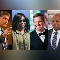 מימין לשמאל: ווס מור, אנדי בישיר, מישל אובמה וג'וזף מנצ'ין. צילומים: epa/Analia Garelli, JEFF KOWALSKY / AFP, EPA/JIM LO SCALZO, Stefani Reynolds / AFP