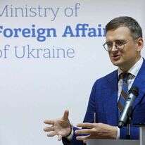 שר החוץ האוקראיני דמיטרו קולבה. | EPA/SERGEY DOLZHENKO