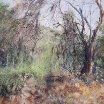 ורד טרי, עץ מת עומד, שמן על בד, 2017 ורד טרי, עץ מת עומד, שמן על בד, 2017