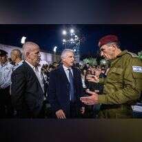 הרמטכ"ל הרצי הלוי, ראש השב"כ רונן בר וראש המוסד דדי ברנע, בטקס יום השואה האחרון. | חיים גולדברג, פלאש 90