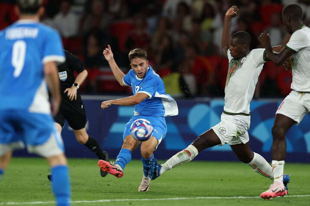 שחקני נבחרת ישראל האולימפית במשחק נגד מאלי. | AFP