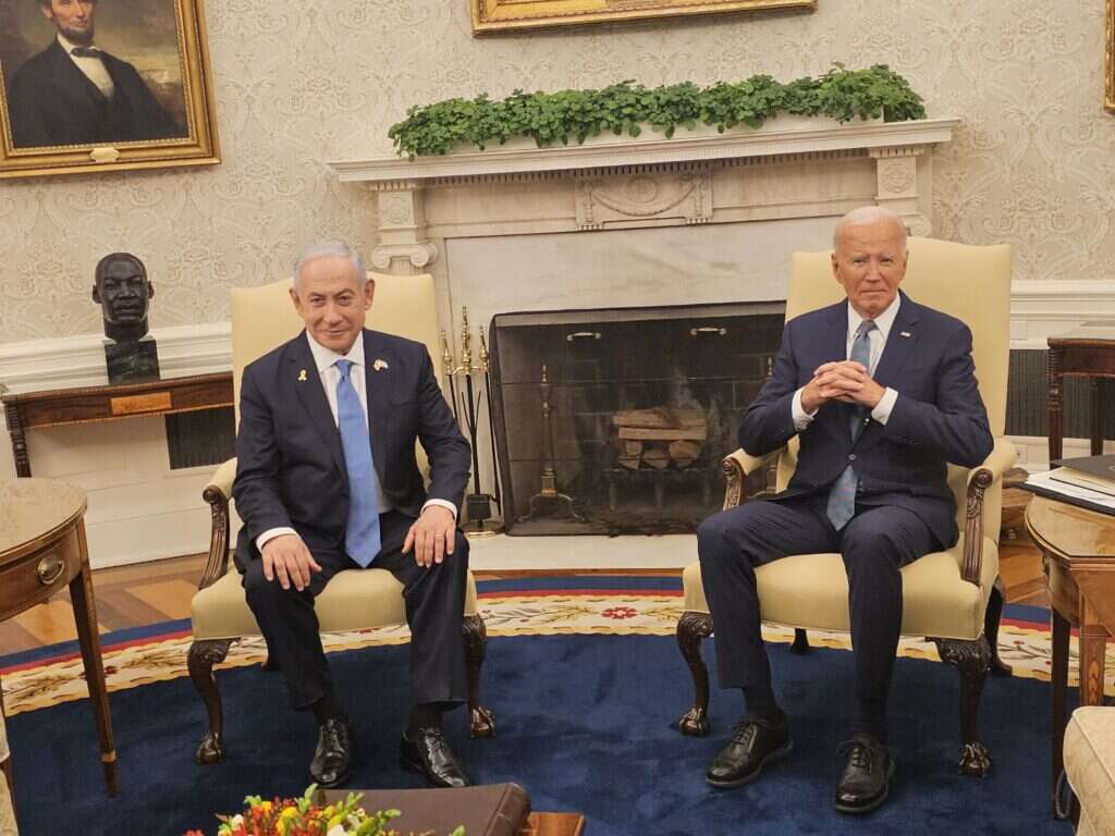 פגישת ביידן ונתניהו בבית הלבן. | הודיה כריש חזוני