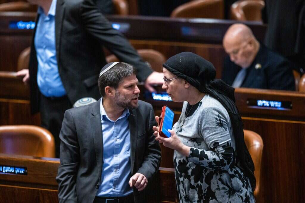 סמוטריץ' וסטרוק במליאה, 2022. | אוליבייה פיטוסי, פלאש 90