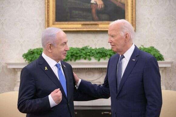 נשיא ארה"ב לשעבר ג'ו ביידן וראש הממשלה בנימין נתניהו. | עמוס בן גרשום לע"מ נשיא ארה"ב לשעבר ג'ו ביידן וראש הממשלה בנימין נתניהו. | עמוס בן גרשום לע"מ