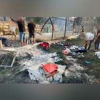 האזור בו נפלה הרקטה במגרש הכדורגל. | תיעוד מבצעי מד"א