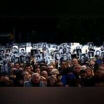 טקס הזיכרון לחללי הפיגוע בבניין הקהילה היהודית בארגנטינה. | AFP טקס הזיכרון לחללי הפיגוע בבניין הקהילה היהודית בארגנטינה. | AFP