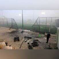 זירת פגיעת הרקטה במגרש במג'דל שמס, ממנה נהרגו 12 ילדים ונערים. | AFP