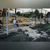 זירת נפילת הרקטה במג'דל שמס, שפגיעתה גרמה למות 12 נערים ילדים ולפציעת עשרות. | מיכאל גלעדי, פלאש 90