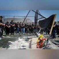 מקום נפילת הרקטה במגרש הכדורגל במג'דל שמס. | מיכאל גלעדי, פלאש 90