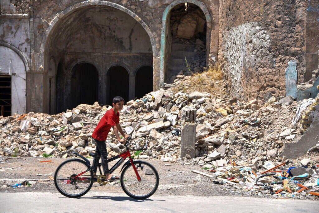 אחד מאזורי הקרבות מול דאעש בעיר העתיקה במוסול. | AFP אחד מאזורי הקרבות מול דאעש בעיר העתיקה במוסול. | AFP