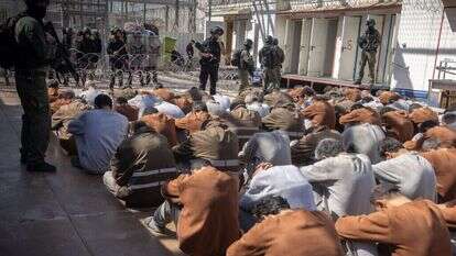 מחבלי חמאס שהשתתפו בטבח 7 באוקטובר ונעצרו בידי ישראל. | חיים גולדברג, פלאש 90