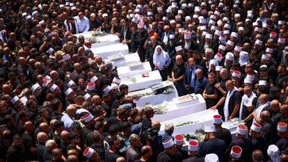 הלוויית הילדים בתחילת השבוע. | דוד כהן, פלאש 90