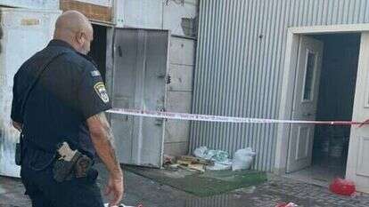 שווטר בזירת האירוע באילת. | דוברות המשטרה